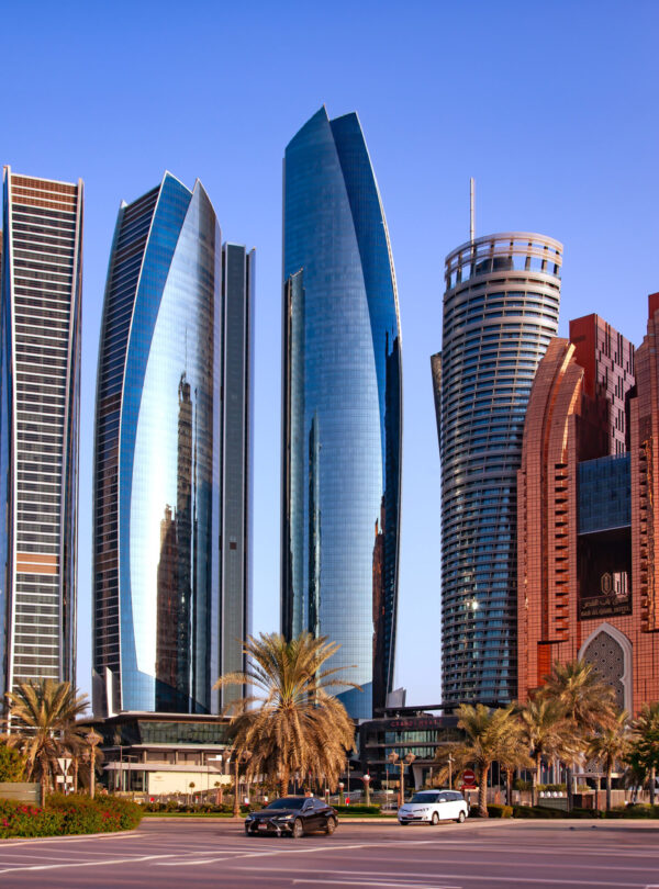 Uae,,Abu,Dhabi,,November,,18,,2021,-,Skyscrapers,Surrounded,By