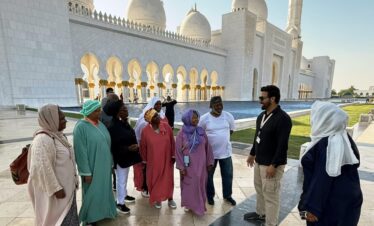Sheikh Zayed Grand Mosque visit during full day Abu Dhabi sightseeing tour from Dubai